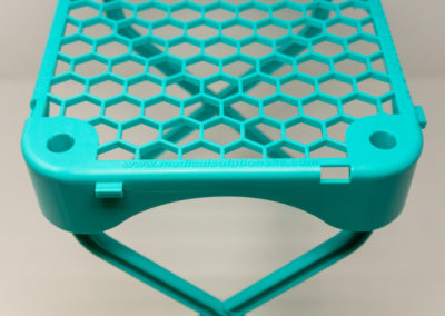 Teal molded honeycomb grate with legs