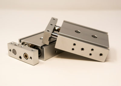 CNC machined aluminum slide assembly