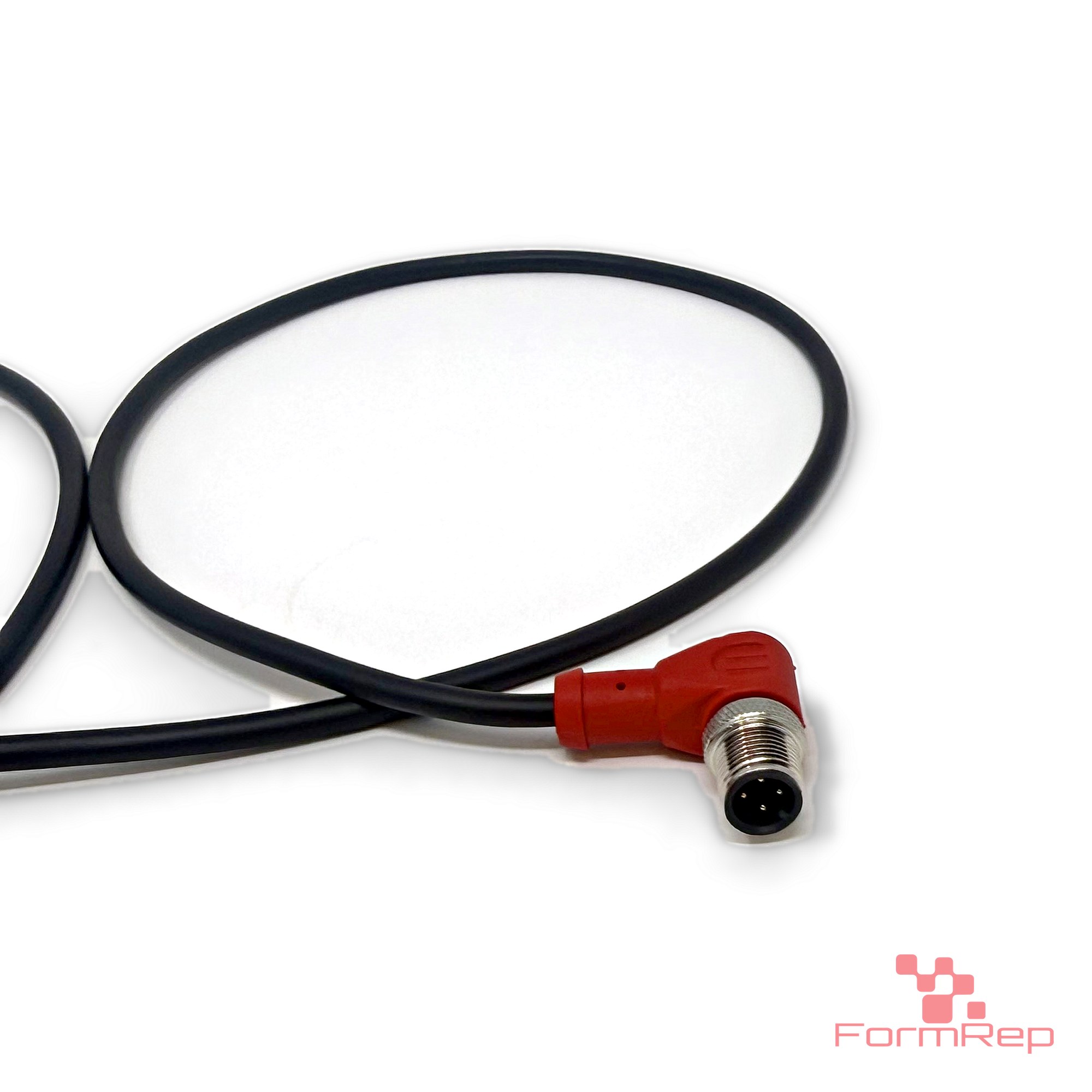DT-Compatible 2-Pin Female to M12 Male 90° Cable, 18 AWG PUR, 1.5 m (view 6) DT-Compatible 2-Pin Female to M12 Male 90° Cable, 18 AWG PUR, 1.5 m (view 6)