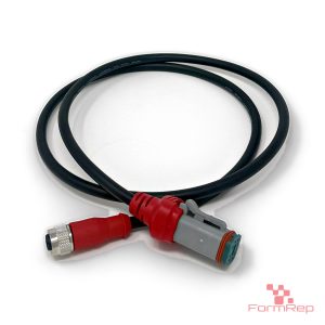 DT-Compatible 4-Pin Female to M12 Female Cable, 18 AWG PUR, 1.0 m