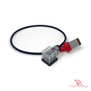 DT-Compatible 4-Pin Female to DIN Valve Form A Cable, LED + Suppression, 18 AWG PUR, 0.6 m