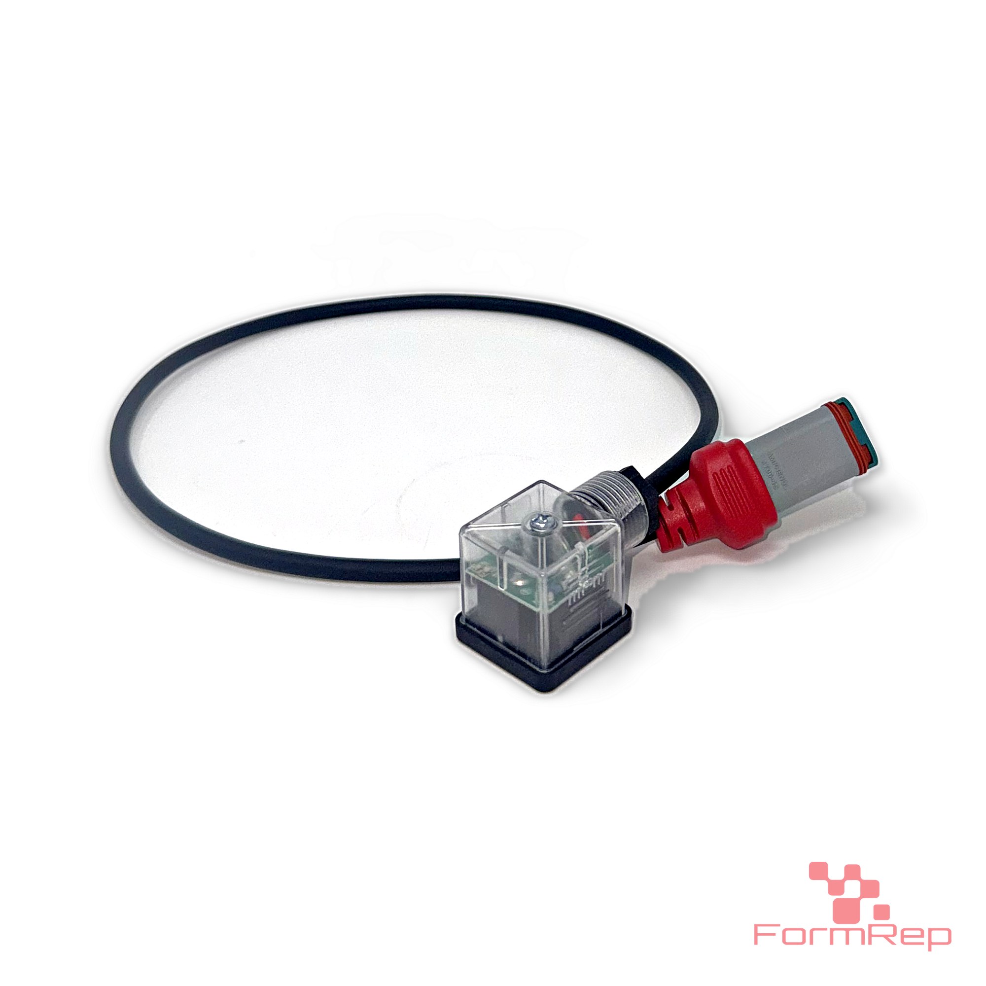 DT-Compatible 4-Pin Female to DIN Valve Form A Cable, LED + Suppression, 18 AWG PUR, 0.6 m (view 2)