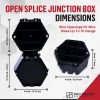 Open Splice Junction Box 4 Open Splice Junction Box dimensions 4 x 4 x 3 in