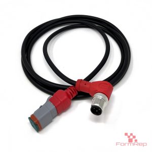 DT-Compatible 2-Pin Female to M12 Male 90° Cable, 18 AWG PUR, 1.5 m