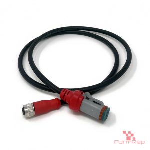 DT-Compatible 4-Pin Female to M12 Female Cable, 18 AWG PUR, 1.0 m