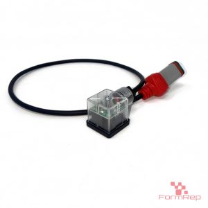 DT-Compatible 4-Pin Female to DIN Valve Form A Cable, LED + Suppression, 18 AWG PUR, 0.6 m