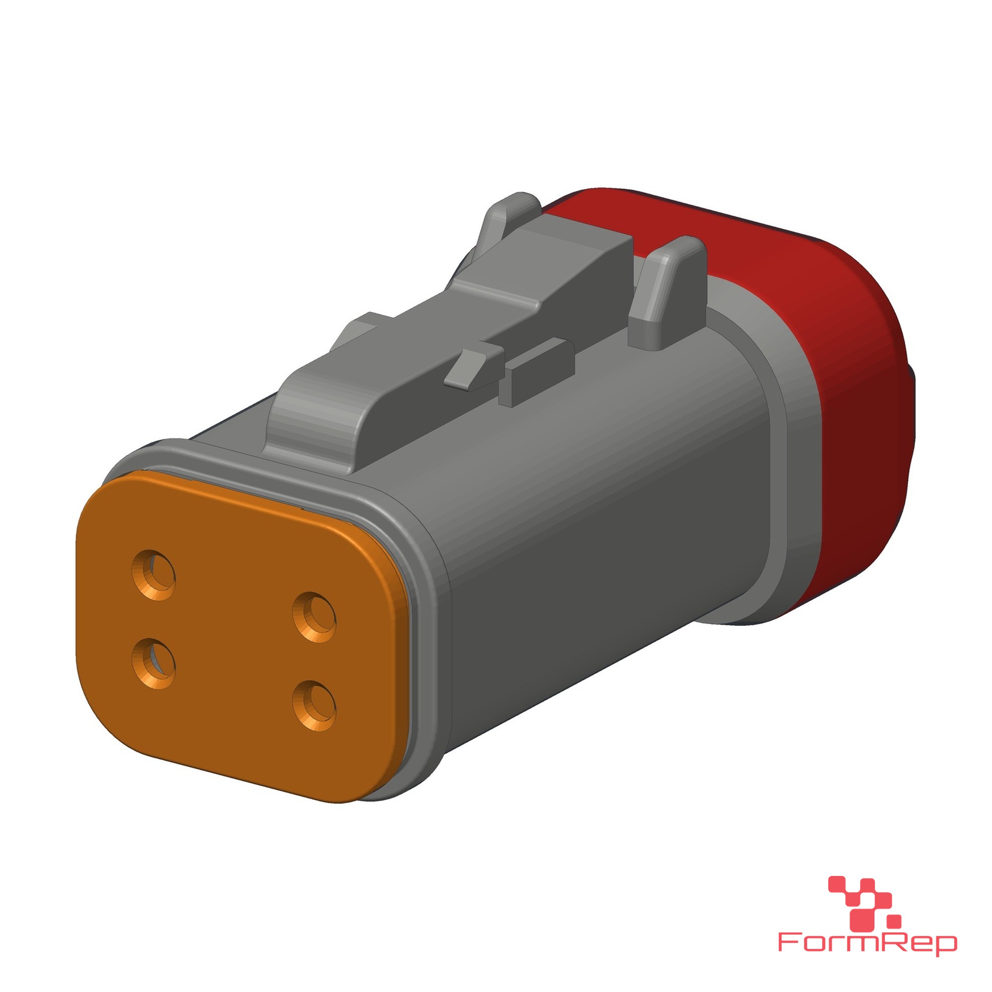 Socket Lock terminating plug, mating face Mating face of the Socket Lock 4-pin terminating plug with silicone seal
