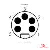 7/8" 5-Pin Male Solder Connector, pin layout 7/8" 5-Pin Male Solder Connector, pin layout