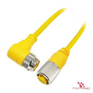 7/8" 6-Pin Male Right-Angle to 1"-16UN 6-Pin Female Cable