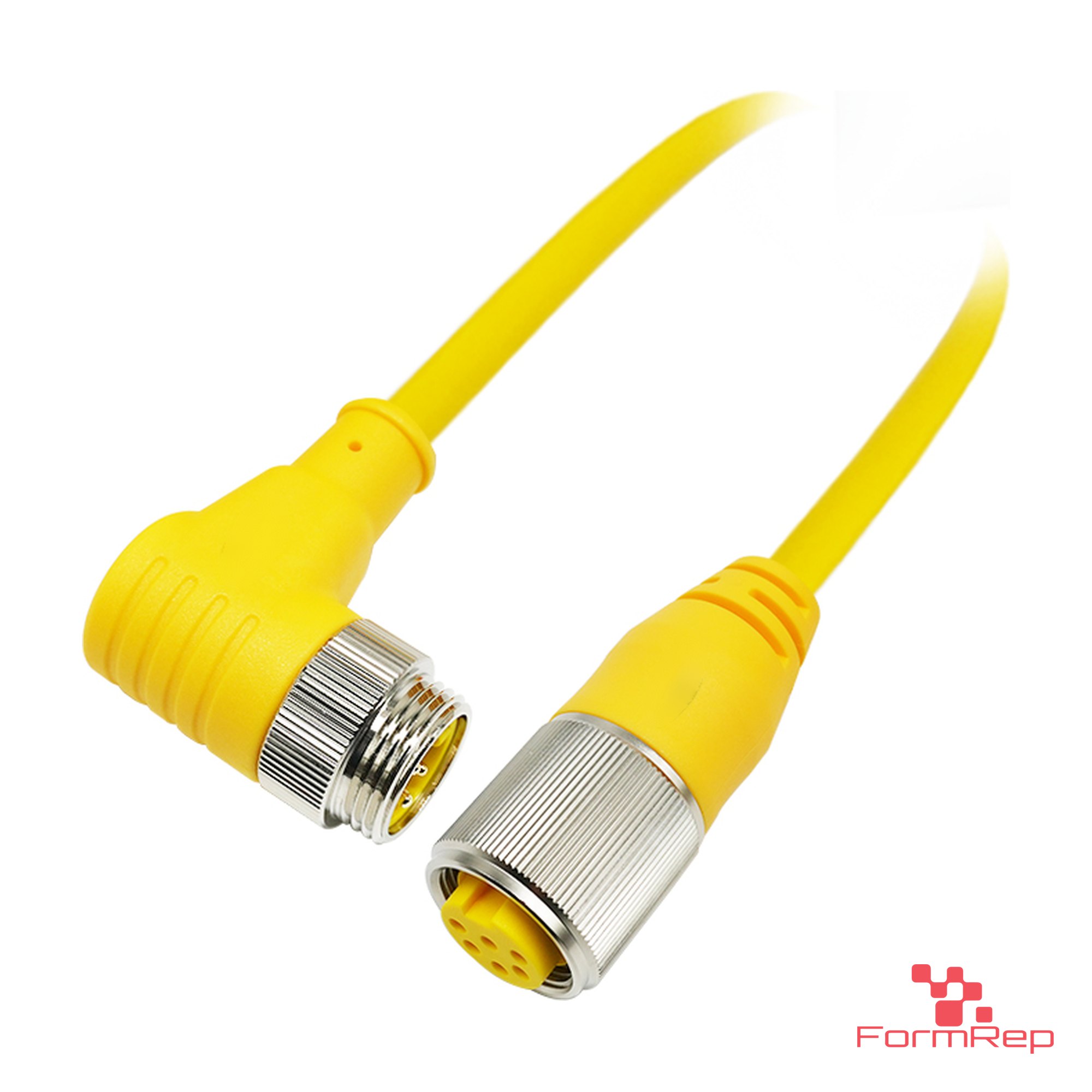 7/8" 6-Pin Male Right-Angle to 1"-16UN 6-Pin Female Cable 7/8" 6-Pin Male Right-Angle to 1"-16UN 6-Pin Female Cable
