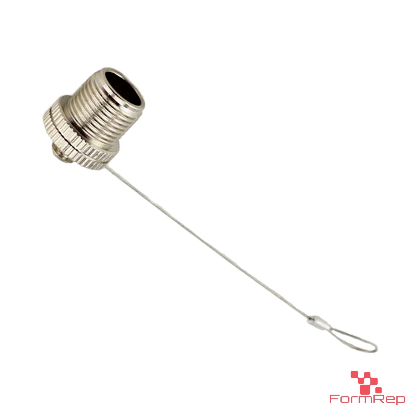 M12 protective cap, external thread, nickel-plated brass, with tether M12 protective cap, external thread, nickel-plated brass, with tether
