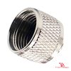 M12 protective cap, internal thread, nickel-plated brass M12 protective cap, internal thread, nickel-plated brass