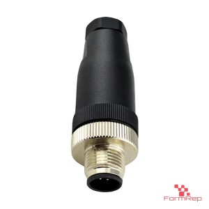 M12 A-Coded Field-Attachable Connector, male straight