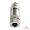 M12 A-Coded Field-Attachable Connector, Metal, Shielded, female straight