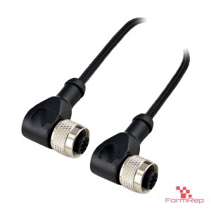 M12 A-Coded Female to Female Right-Angle Cable