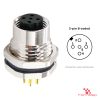 M12 B-Coded Panel-Mount Receptacle, Solder Cups, female straight, front mount M12 B-Coded Panel-Mount Receptacle, Solder Cups, female straight, front mount