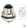 M12 B-Coded Panel-Mount Receptacle, Solder Cups, female straight, rear mount M12 B-Coded Panel-Mount Receptacle, Solder Cups, female straight, rear mount