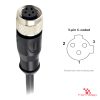M12 C-Coded Female Straight Molded Cable, Single-Ended, 3-pin, with pin layout M12 C-Coded Female Straight Molded Cable, Single-Ended, 3-pin, with pin layout