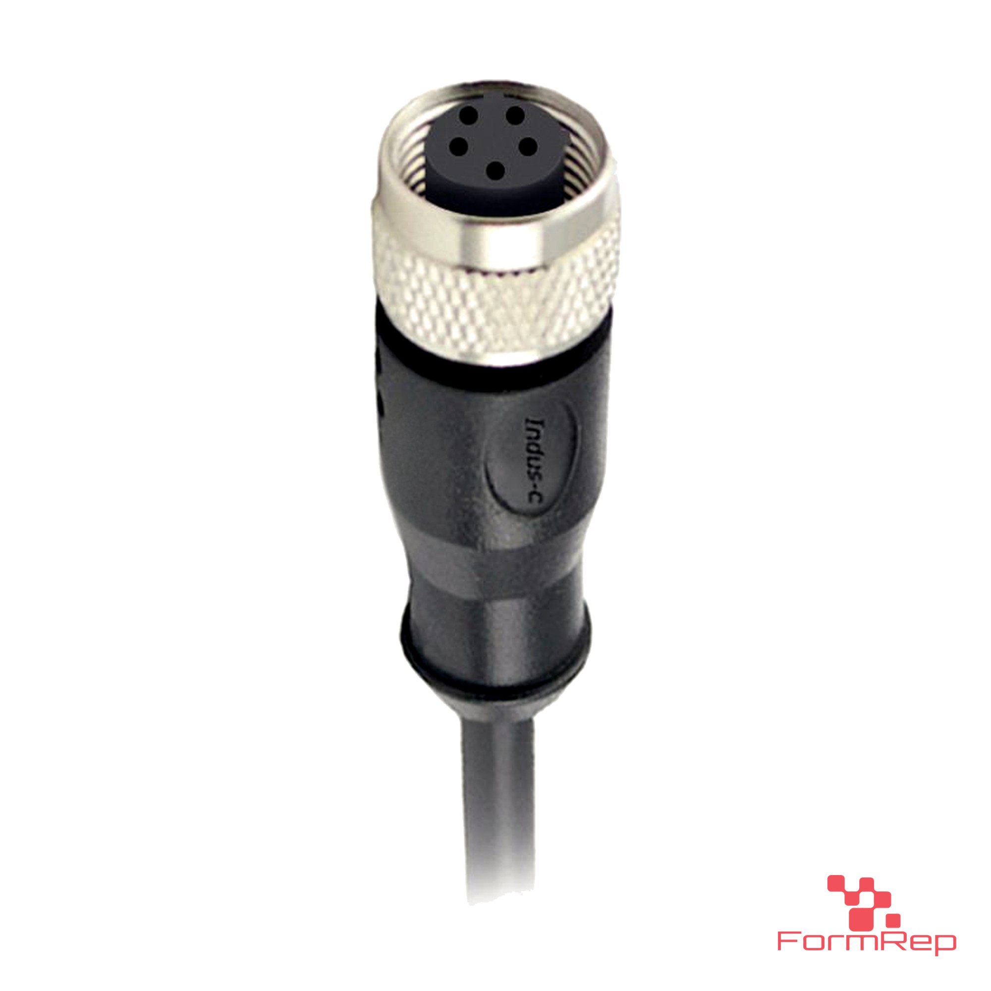 M12 C-Coded Female Straight Molded Cable, Single-Ended M12 C-Coded Female Straight Molded Cable, Single-Ended