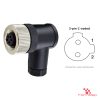 M12 C-Coded Field-Attachable Connector, Solder Termination, female right-angle, 2P.jp-pin M12 C-Coded Field-Attachable Connector, Solder Termination, female right-angle, 2P.jp-pin