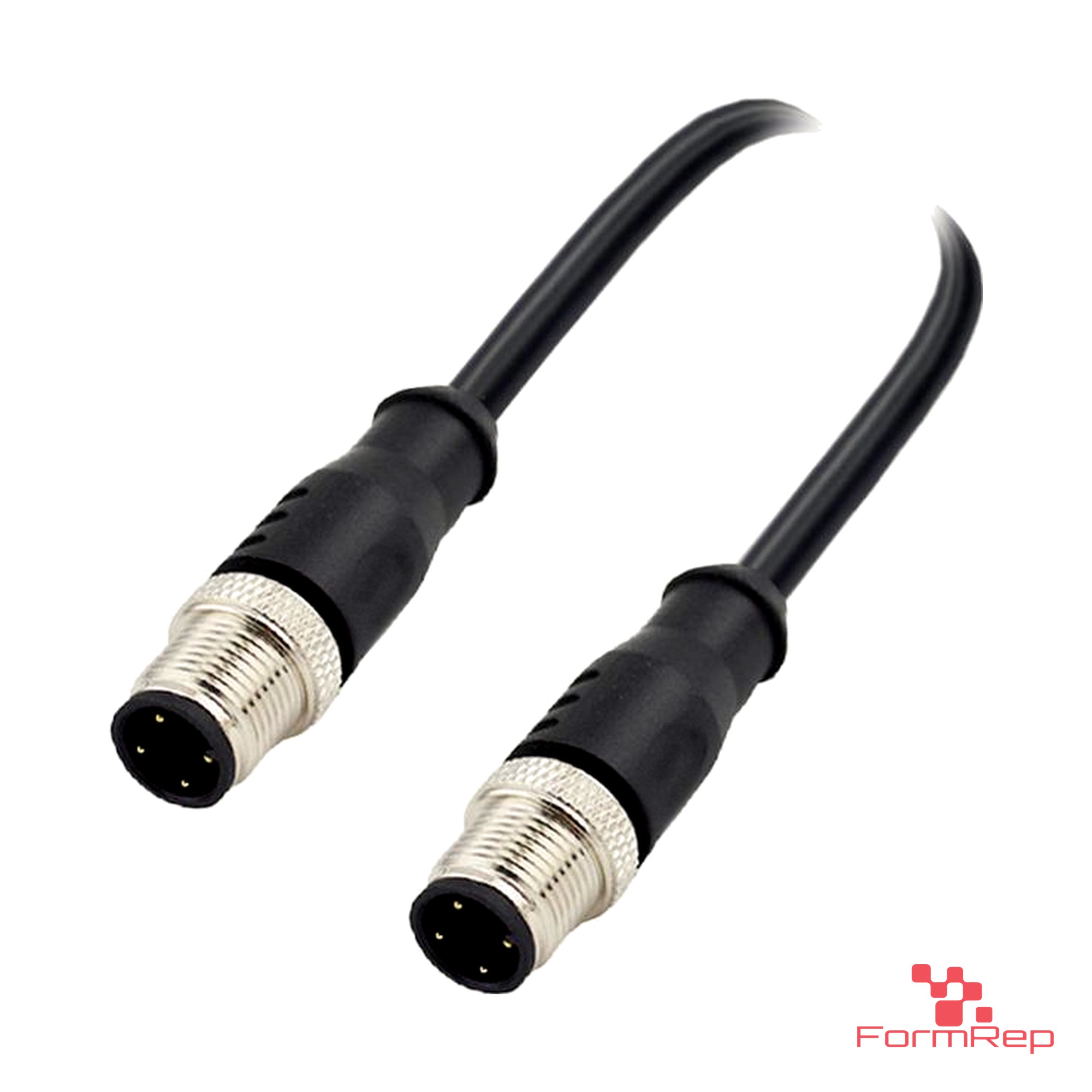 M12 C-Coded Male to Male Straight Cable
