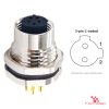 M12 C-Coded Panel-Mount Receptacle, Solder Cups, female straight, front mount, 2P.jp-pin M12 C-Coded Panel-Mount Receptacle, Solder Cups, female straight, front mount, 2P.jp-pin