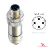 M12 D-Coded Field-Attachable Connector, Metal, Shielded, male straight M12 D-Coded Field-Attachable Connector, Metal, Shielded, male straight