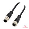 M12 D-Coded Male to Female Straight Extension Cable
