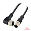M12 D-Coded Male Straight to Female Right-Angle Cable M12 D-Coded Male Straight to Female Right-Angle Cable