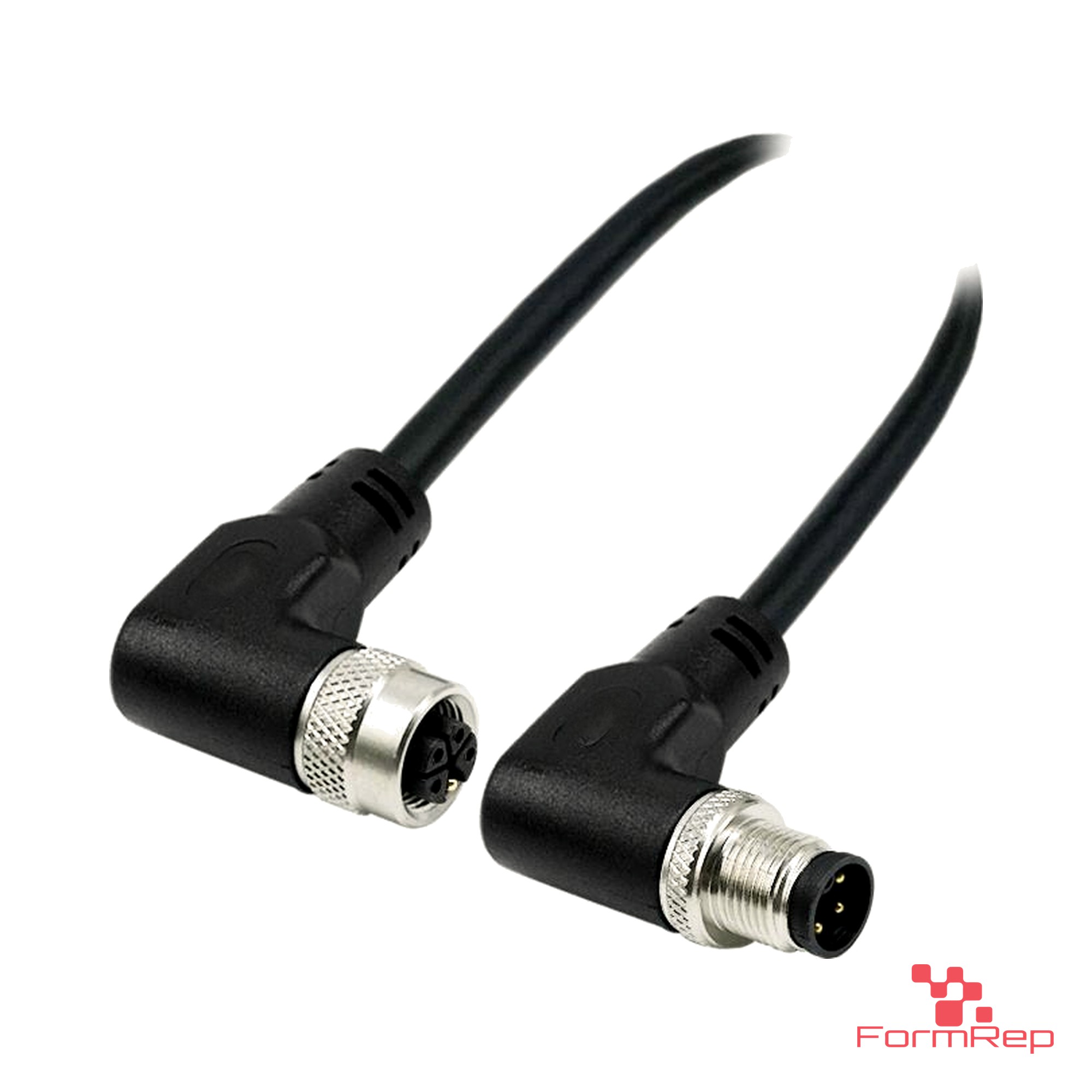 M12 K-Coded Male Right-Angle to Female Right-Angle Cable M12 K-Coded Male Right-Angle to Female Right-Angle Cable