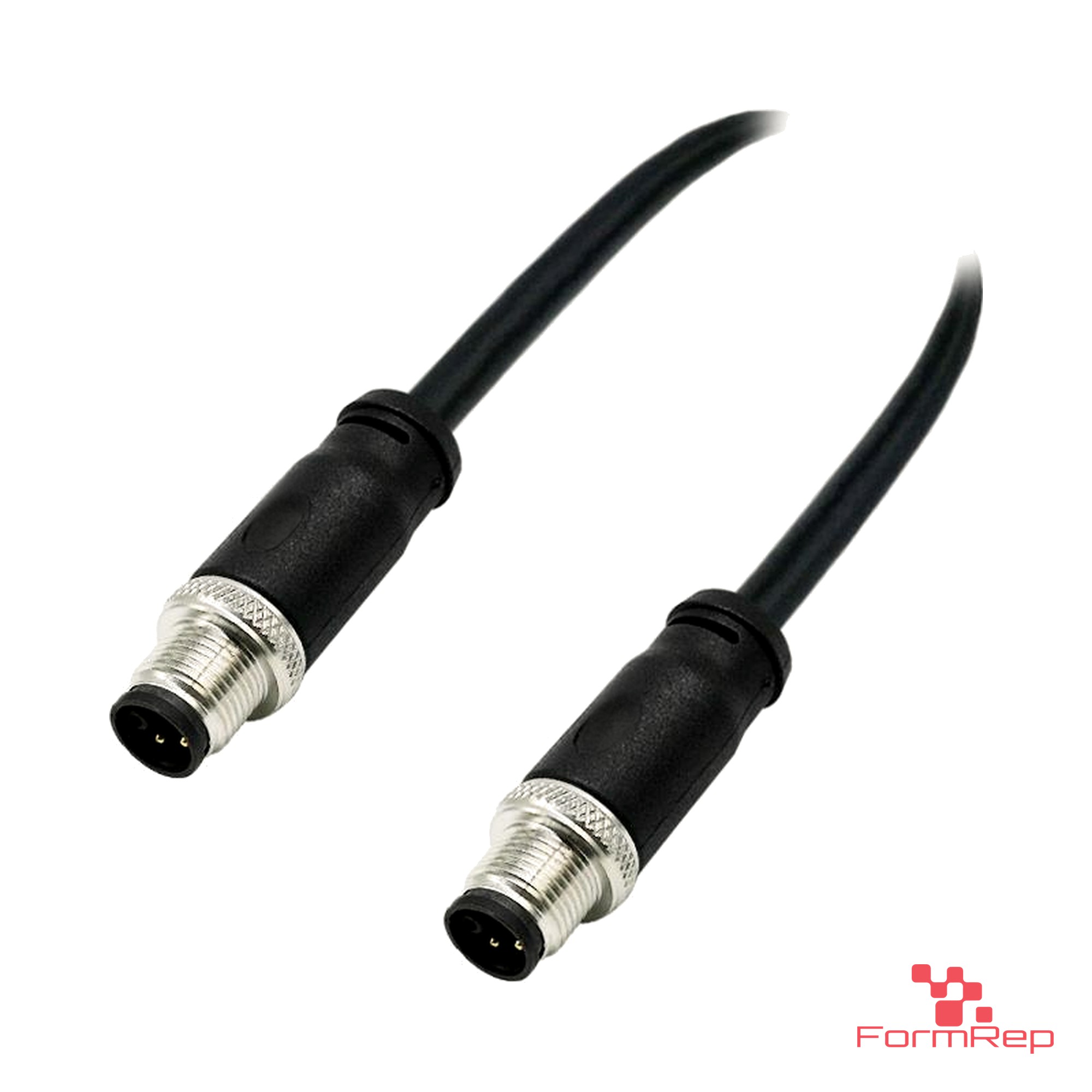 M12 K-Coded Male to Male Straight Cable