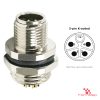 M12 K-Coded Panel-Mount Receptacle, Solder Cups, male straight, rear mount M12 K-Coded Panel-Mount Receptacle, Solder Cups, male straight, rear mount