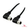 M12 L-Coded Female to Female Right-Angle Cable
