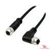M12 L-Coded Female Straight to Female Right-Angle Cable M12 L-Coded Female Straight to Female Right-Angle Cable