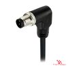 M12 L-Coded Male Right-Angle Molded Cable, Single-Ended M12 L-Coded Male Right-Angle Molded Cable, Single-Ended