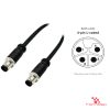 M12 L-Coded Male to Male Straight Cable, 4-pin, with pin layout M12 L-Coded Male to Male Straight Cable, 4-pin, with pin layout