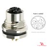 M12 L-Coded Panel-Mount Receptacle, Solder Cups, female straight, front mount, 4P.jp-pin M12 L-Coded Panel-Mount Receptacle, Solder Cups, female straight, front mount, 4P.jp-pin