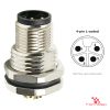 M12 L-Coded Panel-Mount Receptacle, Solder Cups, male straight, front mount, 4P.jp-pin M12 L-Coded Panel-Mount Receptacle, Solder Cups, male straight, front mount, 4P.jp-pin