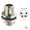 M12 L-Coded Panel-Mount Receptacle, Solder Cups, male straight, rear mount, 4P.jp-pin M12 L-Coded Panel-Mount Receptacle, Solder Cups, male straight, rear mount, 4P.jp-pin