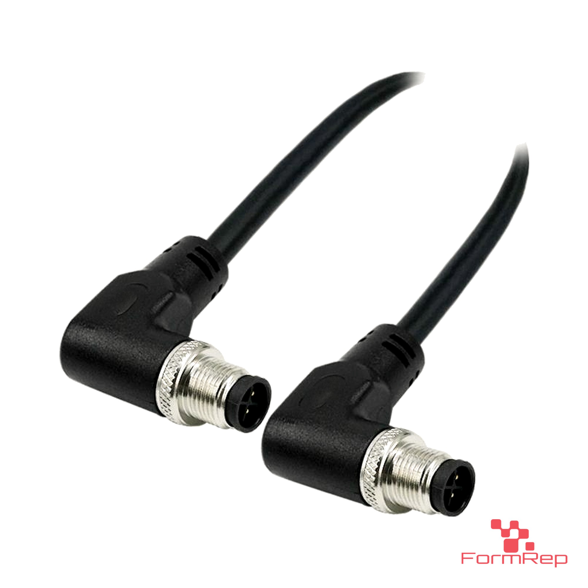 M12 S-Coded Male to Male Right-Angle Cable M12 S-Coded Male to Male Right-Angle Cable
