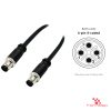 M12 S-Coded Male to Male Straight Cable, with pin layout M12 S-Coded Male to Male Straight Cable, with pin layout