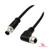 M12 S-Coded Male Straight to Female Right-Angle Cable M12 S-Coded Male Straight to Female Right-Angle Cable
