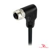 M12 T-Coded Female Right-Angle Molded Cable, Single-Ended M12 T-Coded Female Right-Angle Molded Cable, Single-Ended