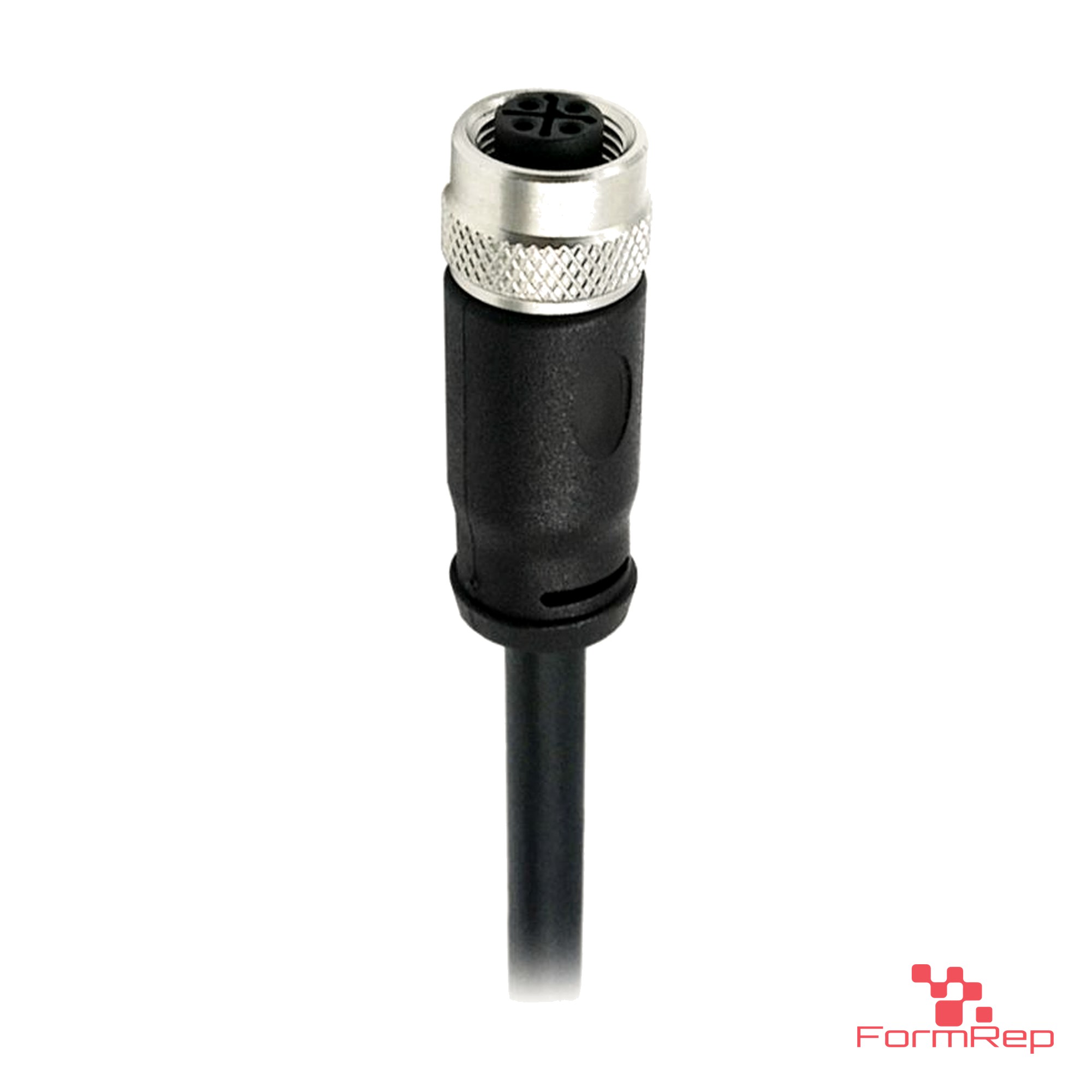 M12 T-Coded Female Straight Molded Cable, Single-Ended M12 T-Coded Female Straight Molded Cable, Single-Ended