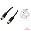 M12 T-Coded Female to Female Straight Cable, with pin layout M12 T-Coded Female to Female Straight Cable, with pin layout