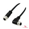 M12 T-Coded Female Straight to Female Right-Angle Cable M12 T-Coded Female Straight to Female Right-Angle Cable
