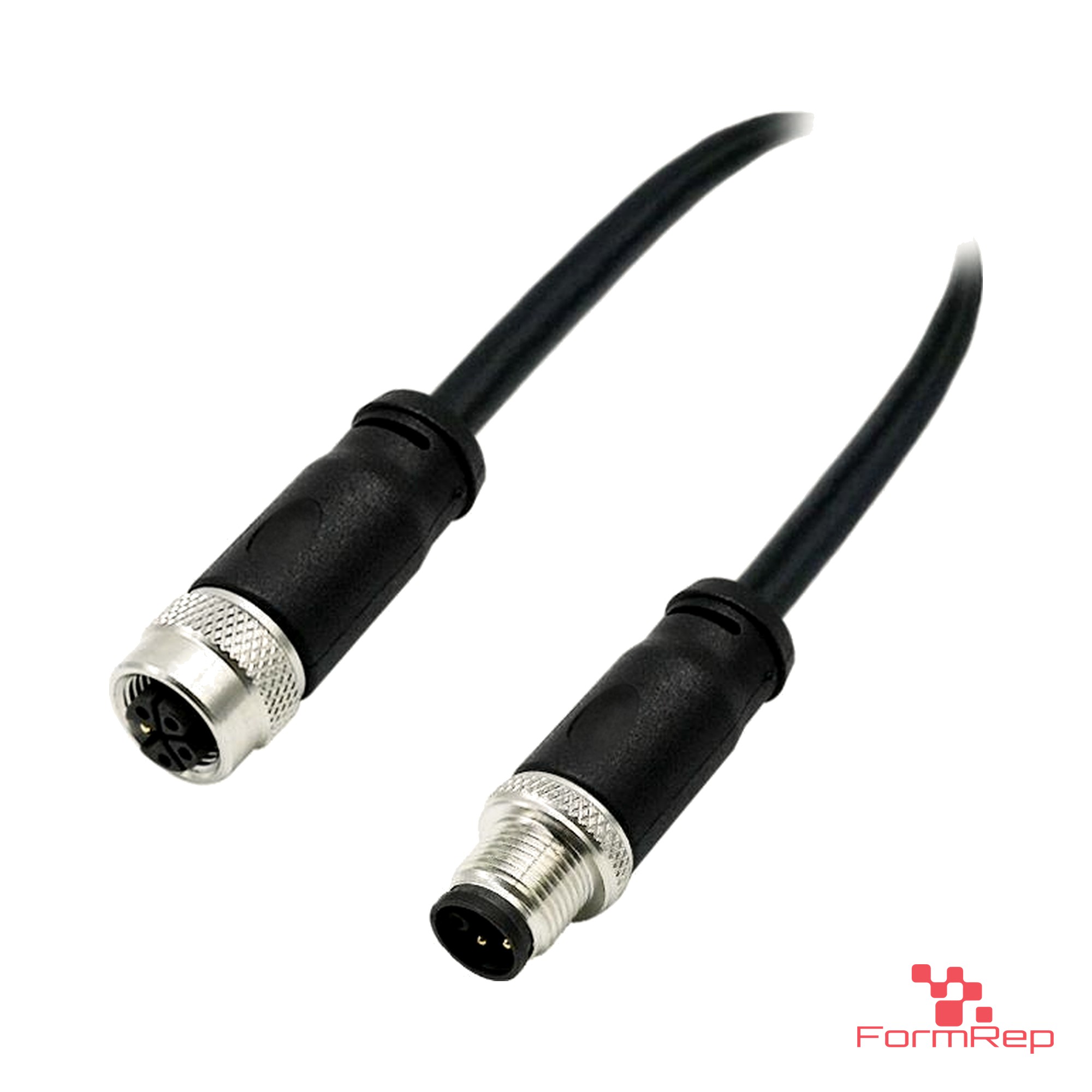 M12 T-Coded Male to Female Straight Extension Cable M12 T-Coded Male to Female Straight Extension Cable