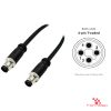 M12 T-Coded Male to Male Straight Cable, with pin layout M12 T-Coded Male to Male Straight Cable, with pin layout