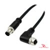 M12 T-Coded Male Straight to Female Right-Angle Cable M12 T-Coded Male Straight to Female Right-Angle Cable