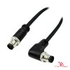M12 T-Coded Male Straight to Male Right-Angle Cable M12 T-Coded Male Straight to Male Right-Angle Cable